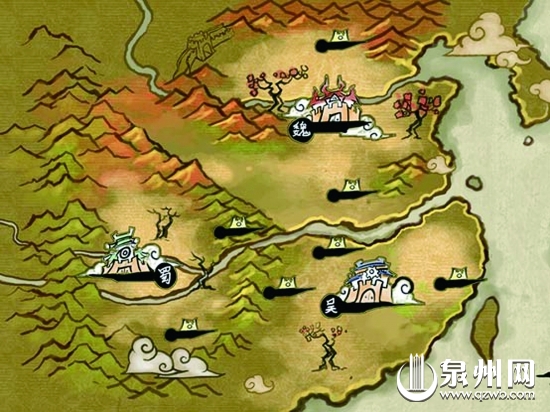 三國時期行政示意圖